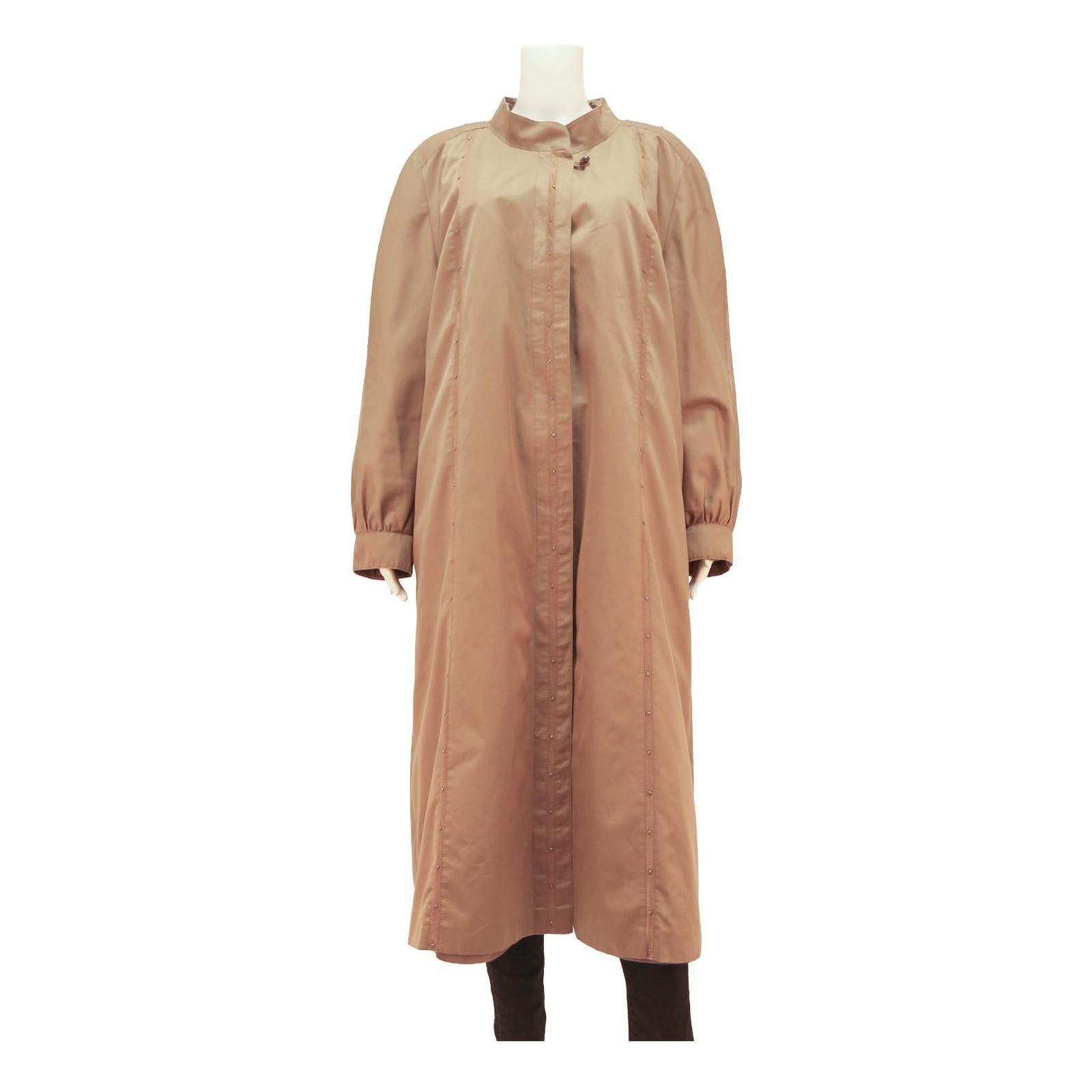 Womens Beige Button Front Long Sleeve Classic Jacket UK 18 Polyester Blend Plain