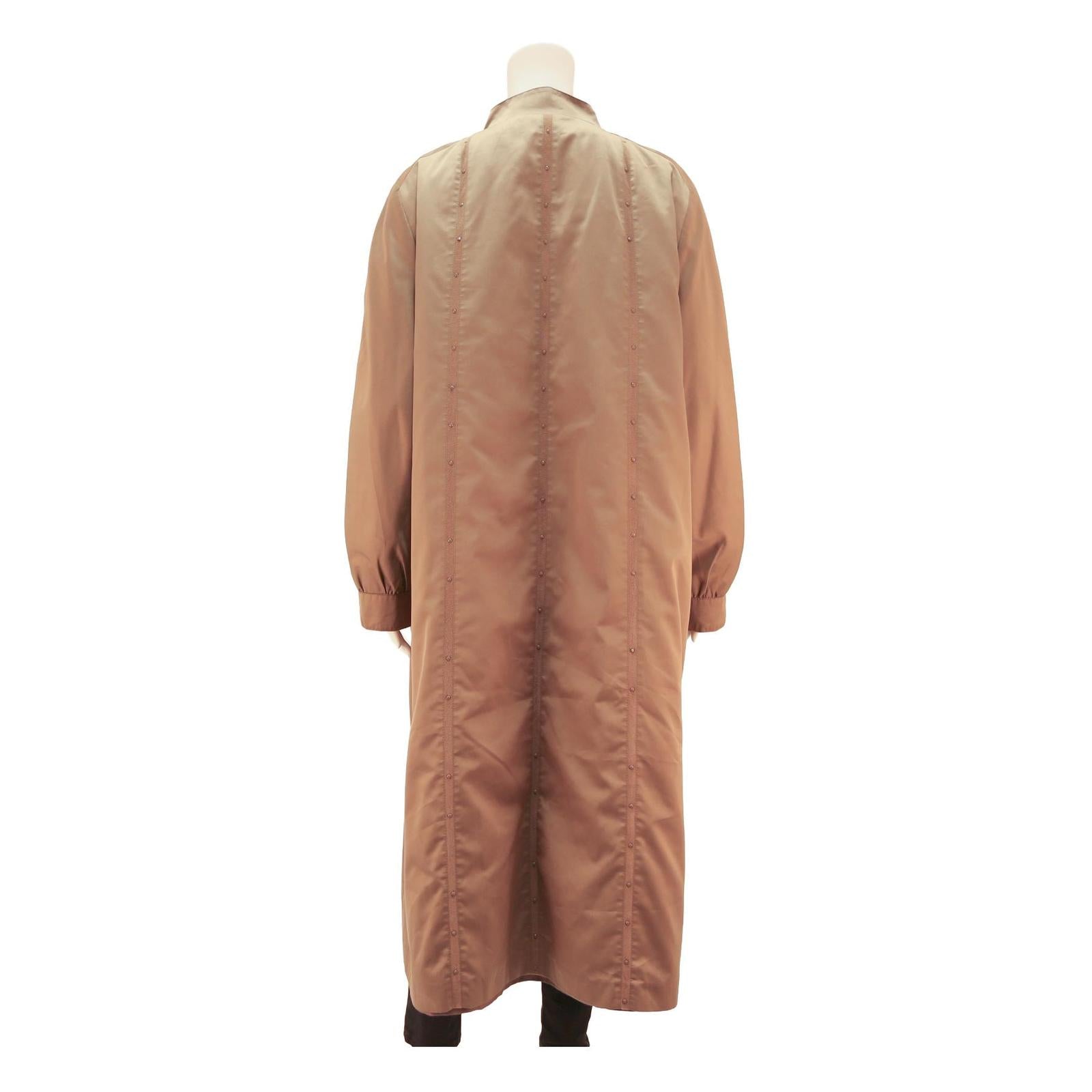 Womens Beige Button Front Long Sleeve Classic Jacket UK 18 Polyester Blend Plain
