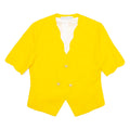 JEAN VERON Womens Blazer Jacket Yellow 80s L