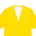 JEAN VERON Womens Blazer Jacket Yellow 80s L
