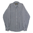 WRANGLER Mens Shirt Grey Check Long Sleeve L