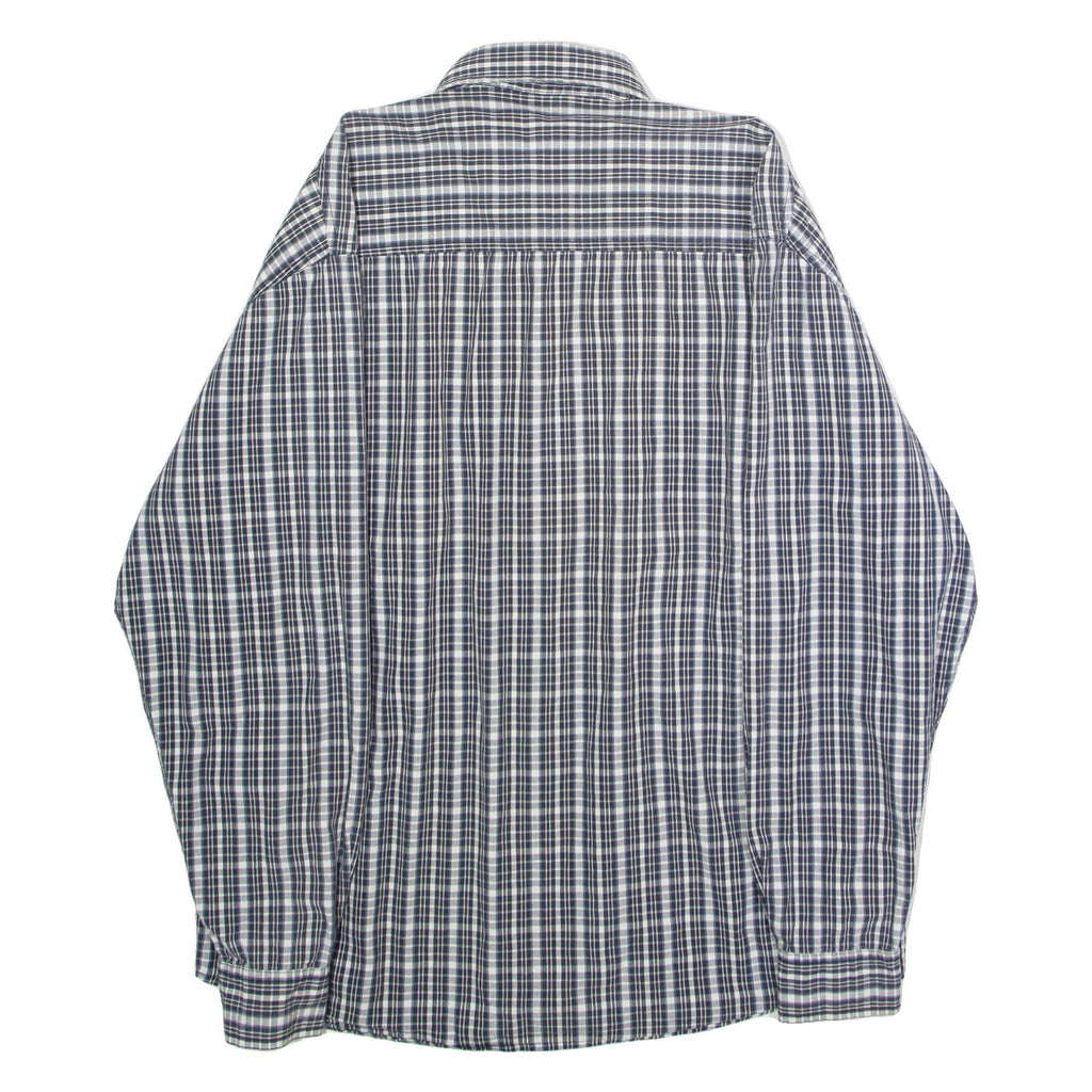 WRANGLER Mens Shirt Grey Check Long Sleeve L