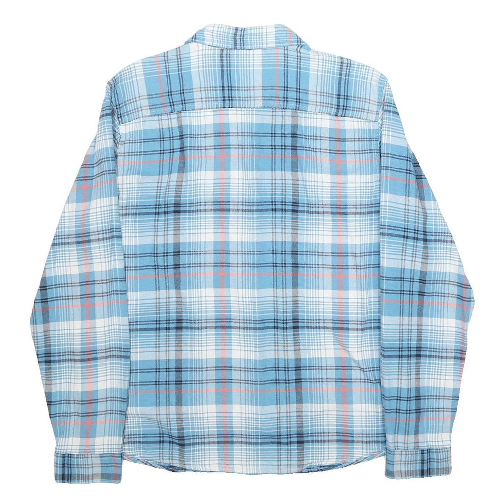 PATAGONIA Mens Blue & White Plaid Shirt M Cotton Long Sleeve Casual Outdoor