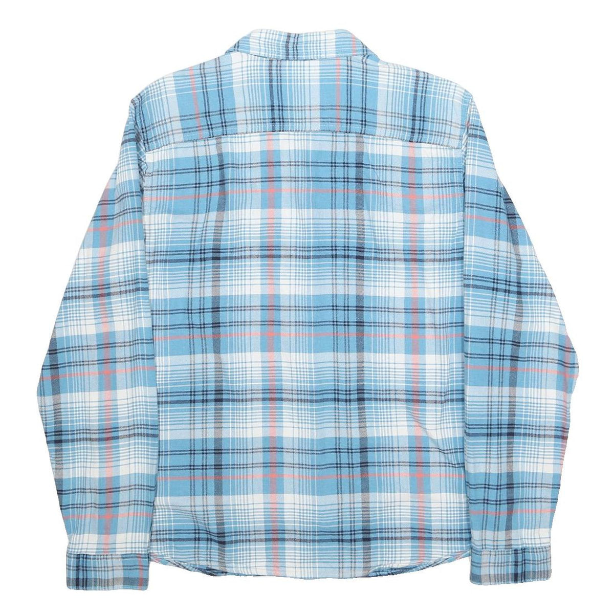 PATAGONIA Mens Blue & White Plaid Shirt M Cotton Long Sleeve Casual Outdoor