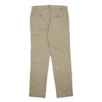 NAUTICA Mens Slim Beige Cotton Blend Trousers W30 L29 Zip Closure