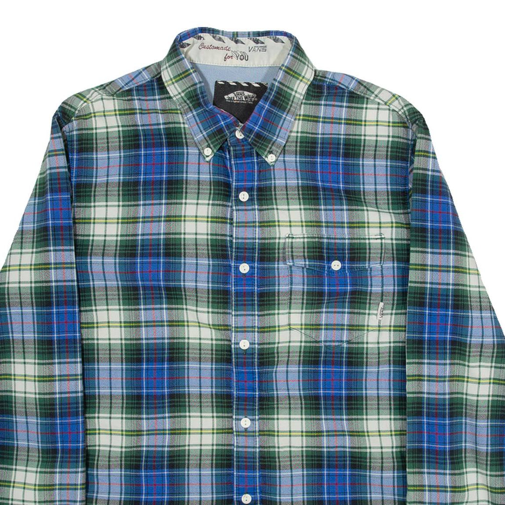 VANS Mens Shirt Blue Check Long Sleeve M