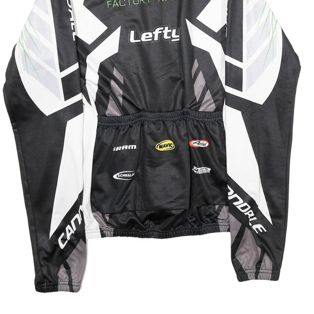 CANNONDALE Mens Black White Green Factory Racing Cycling Jersey M Long Sleeve