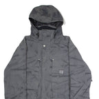 CARHARTT Slush Mens Ski Coat Grey Nylon Hooded Spotted XL