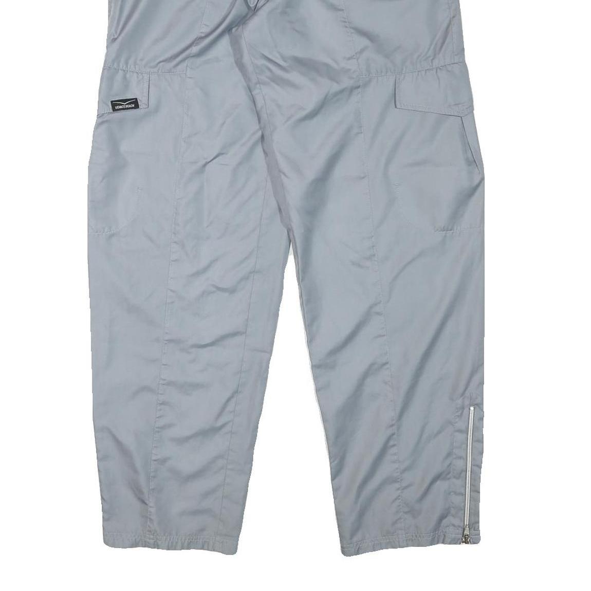 VENICE BEACH Mens Polyester Blend Grey Relaxed Tapered Trousers W30 L31 Casual