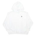 ADIDAS Womens White Hoodie UK 14 Cotton Blend Casual Sportswear Sweatshirt
