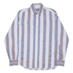 TED BAKER Mens Shirt Blue Striped Long Sleeve M