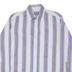 TED BAKER Mens Shirt Blue Striped Long Sleeve M