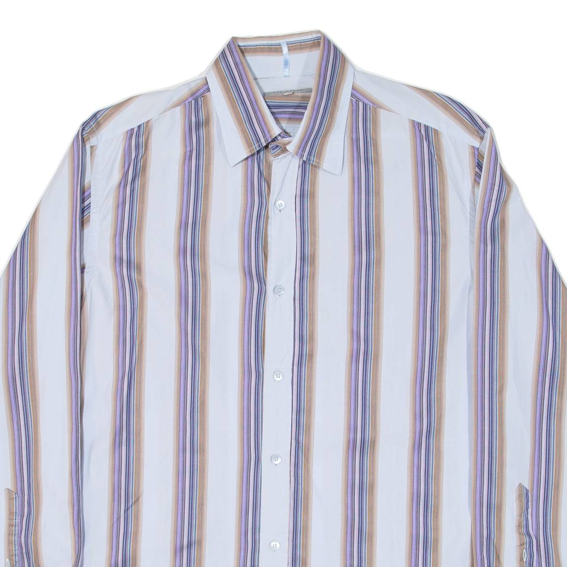TED BAKER Mens Shirt Blue Striped Long Sleeve M