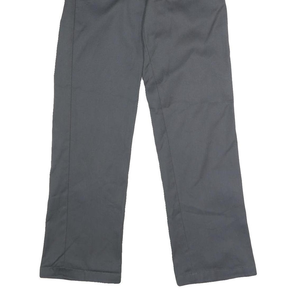 DICKIES Mens Polyester Blend Black Classic Straight Trousers W29 L32 Workwear