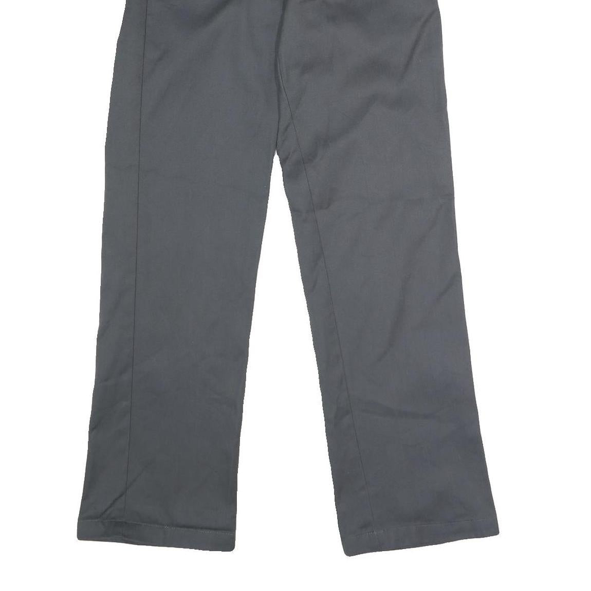 DICKIES Mens Polyester Blend Black Classic Straight Trousers W29 L32 Workwear