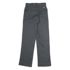 DICKIES Mens Polyester Blend Black Classic Straight Trousers W29 L32 Workwear