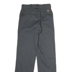 DICKIES Mens Polyester Blend Black Classic Straight Trousers W29 L32 Workwear