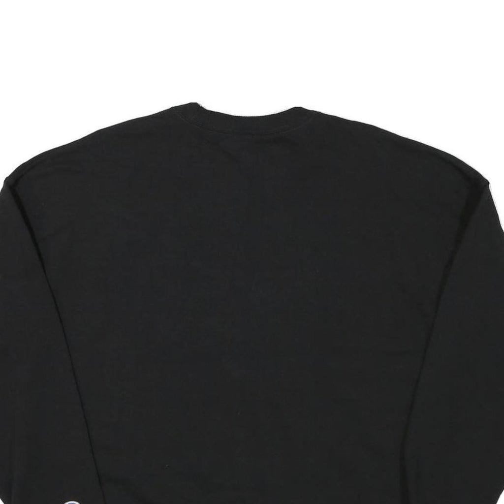 CHAMPION Womens Black Sweatshirt Crew Neck L Cotton Blend Pullover Casual