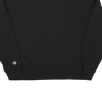 CHAMPION Womens Black Sweatshirt Crew Neck L Cotton Blend Pullover Casual