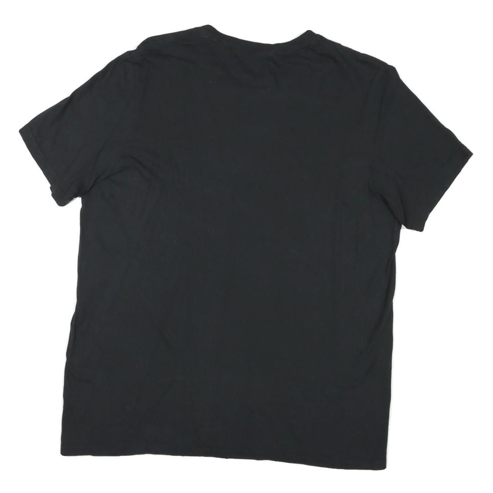 ADIDAS Mens Black Cotton Blend Graphic T-Shirt L Short Sleeve Crew Neck