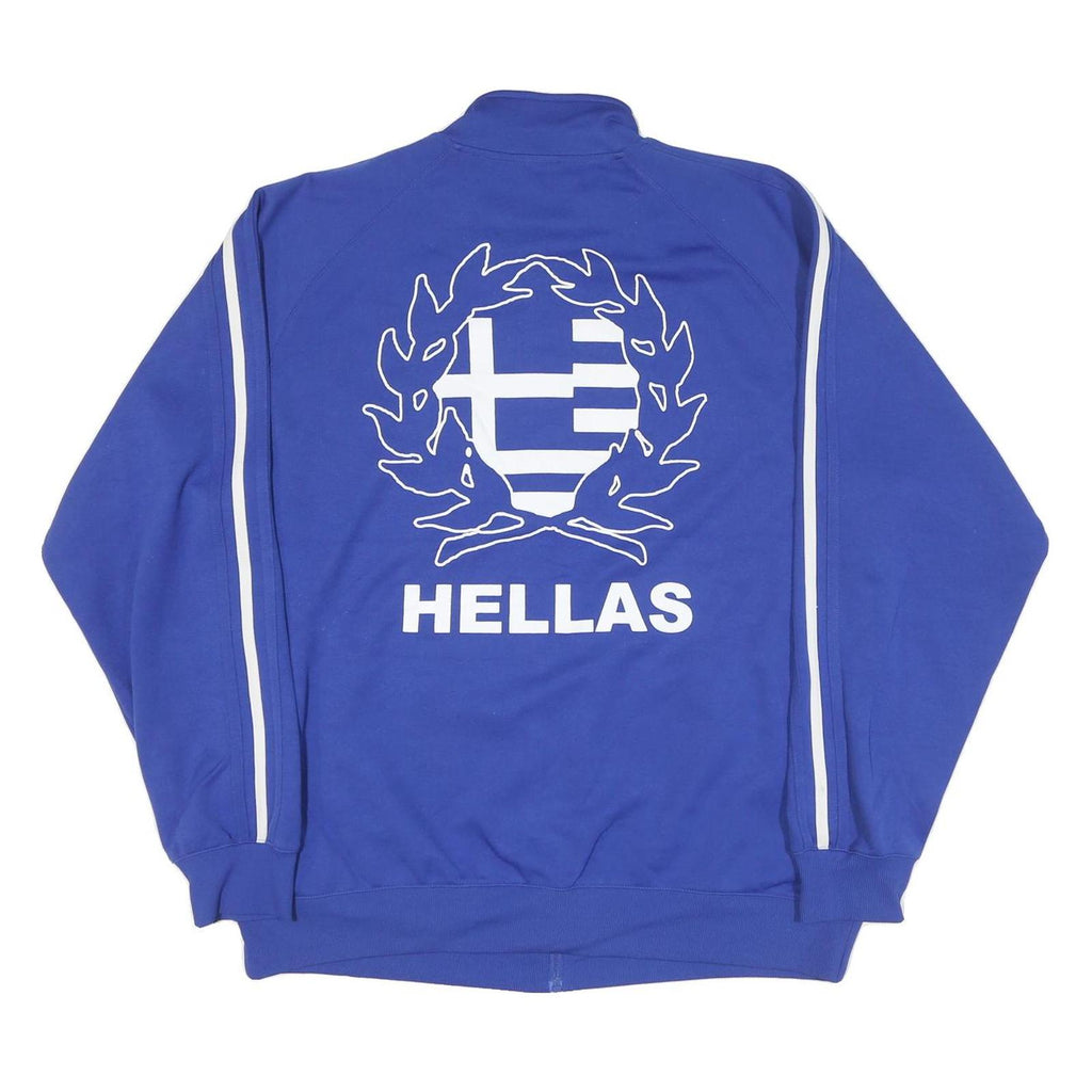ADIDAS Mens Blue Hellas Track Jacket XL Polyester Plain Zip Sportswear