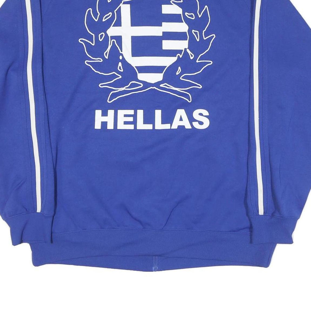 ADIDAS Mens Blue Hellas Track Jacket XL Polyester Plain Zip Sportswear