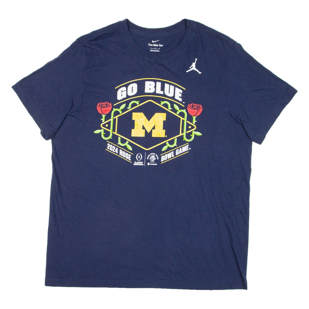 NIKE Mens T-Shirt Blue USA L