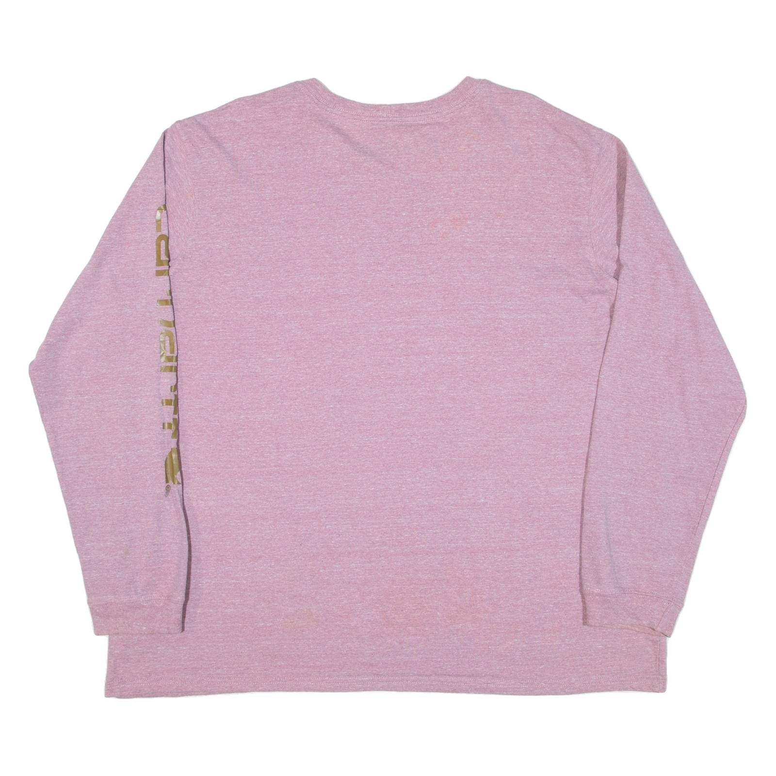 CARHARTT Loose Fit Womens T-Shirt Pink Long Sleeve 2XL