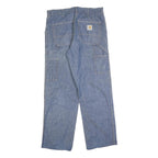 CARHARTT Mens Regular Fit Blue Denim Zip Closure Jeans W34 L32 Workwear