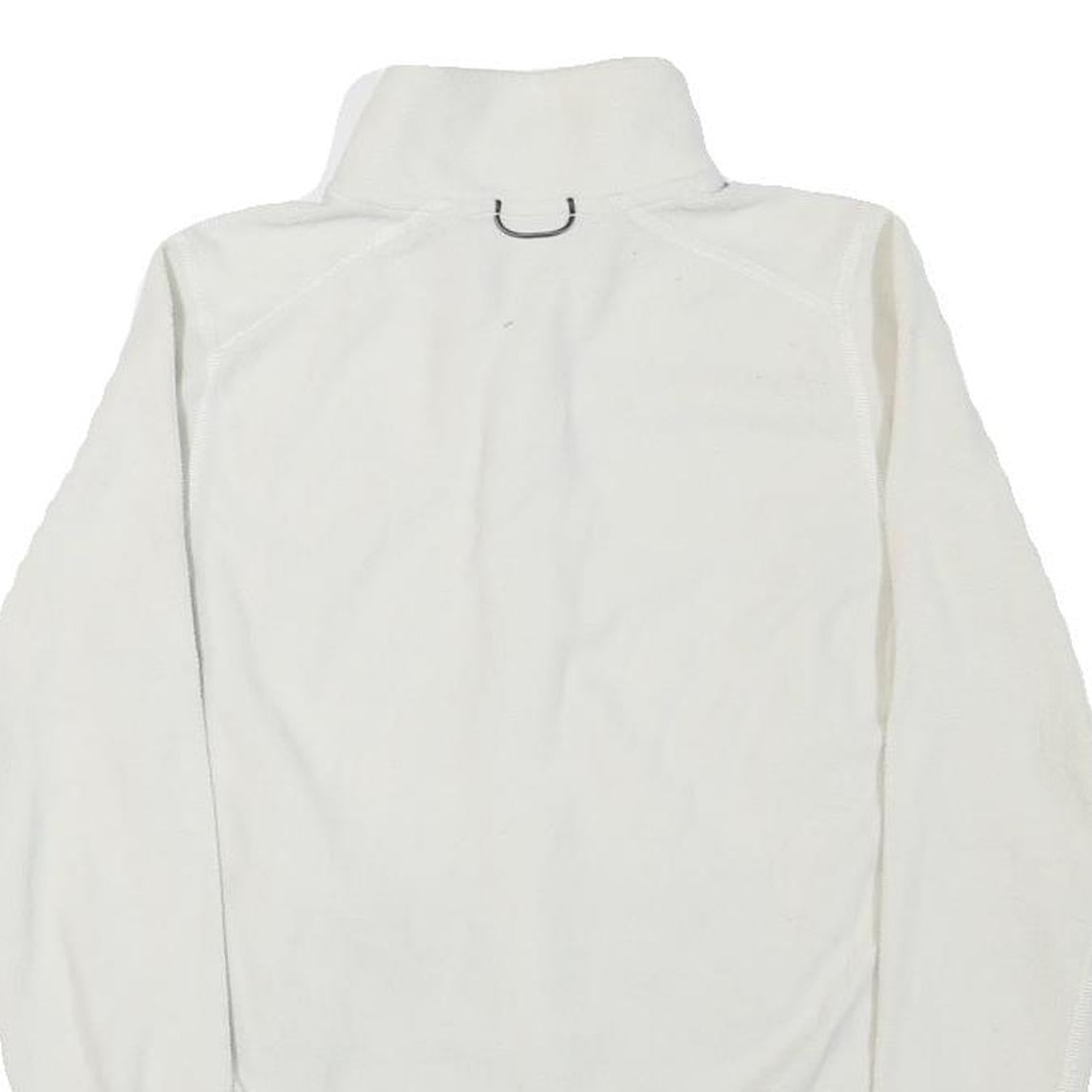 THE NORTH FACE Womens White Fleece Jacket S Polyester Blend Zip Outdoor Casual