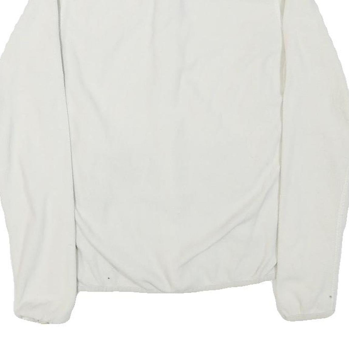 THE NORTH FACE Womens White Fleece Jacket S Polyester Blend Zip Outdoor Casual