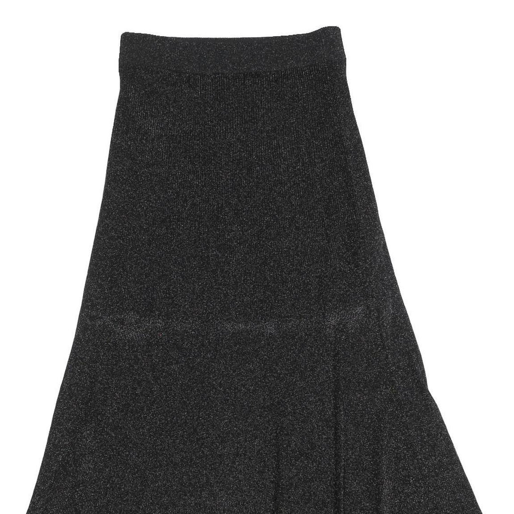 COS Womens Black Flare Midi Polyester Blend Skirt Size S Elegant Stretch