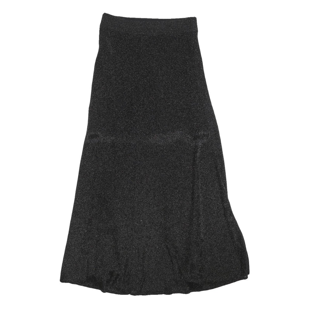 COS Womens Black Flare Midi Polyester Blend Skirt Size S Elegant Stretch