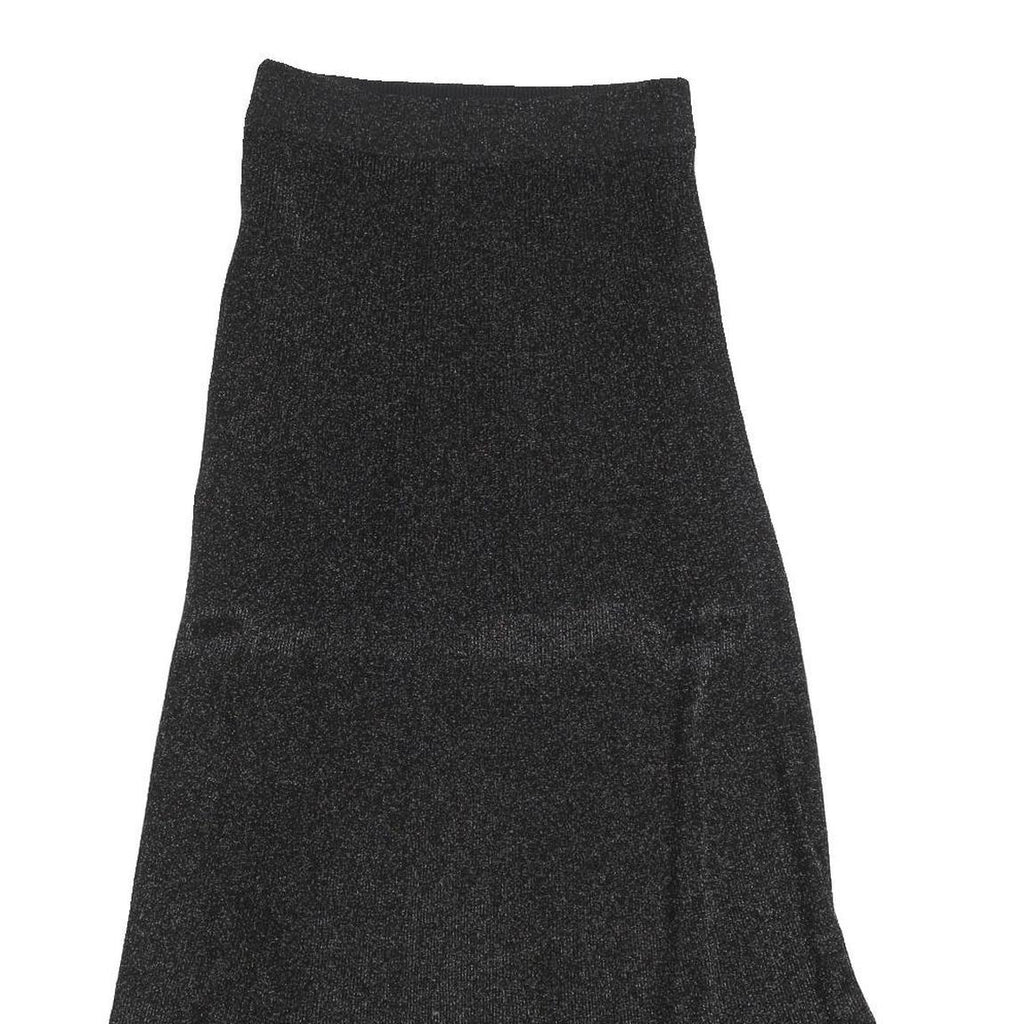 COS Womens Black Flare Midi Polyester Blend Skirt Size S Elegant Stretch
