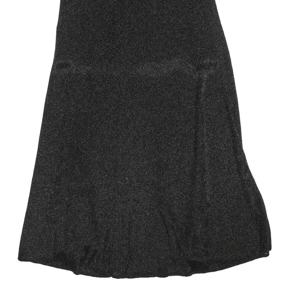 COS Womens Black Flare Midi Polyester Blend Skirt Size S Elegant Stretch
