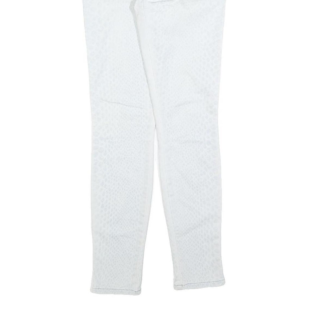 GUESS Womens Jeans White Slim Skinny Denim Light W27 L28 Zip Pockets Casual