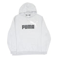 PUMA Mens Grey Hoodie 2XL Cotton Blend Casual Pullover Sweatshirt