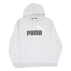 PUMA Mens Grey Hoodie 2XL Cotton Blend Casual Pullover Sweatshirt