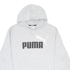PUMA Mens Grey Hoodie 2XL Cotton Blend Casual Pullover Sweatshirt