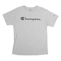 CHAMPION Mens Grey Cotton Graphic T-Shirt M Short Sleeve Crew Neck Casual Wear