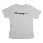 CHAMPION Mens Grey Cotton Graphic T-Shirt M Short Sleeve Crew Neck Casual Wear