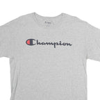 CHAMPION Mens Grey Cotton Graphic T-Shirt M Short Sleeve Crew Neck Casual Wear