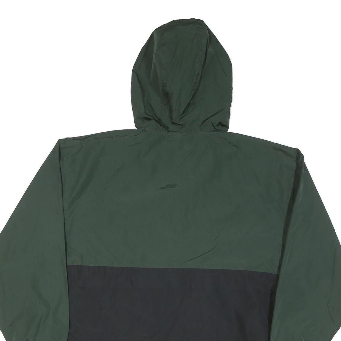 CHAMPION Mens Green & Black Zip Up Hooded Outdoor Jacket XL Polyester Blend