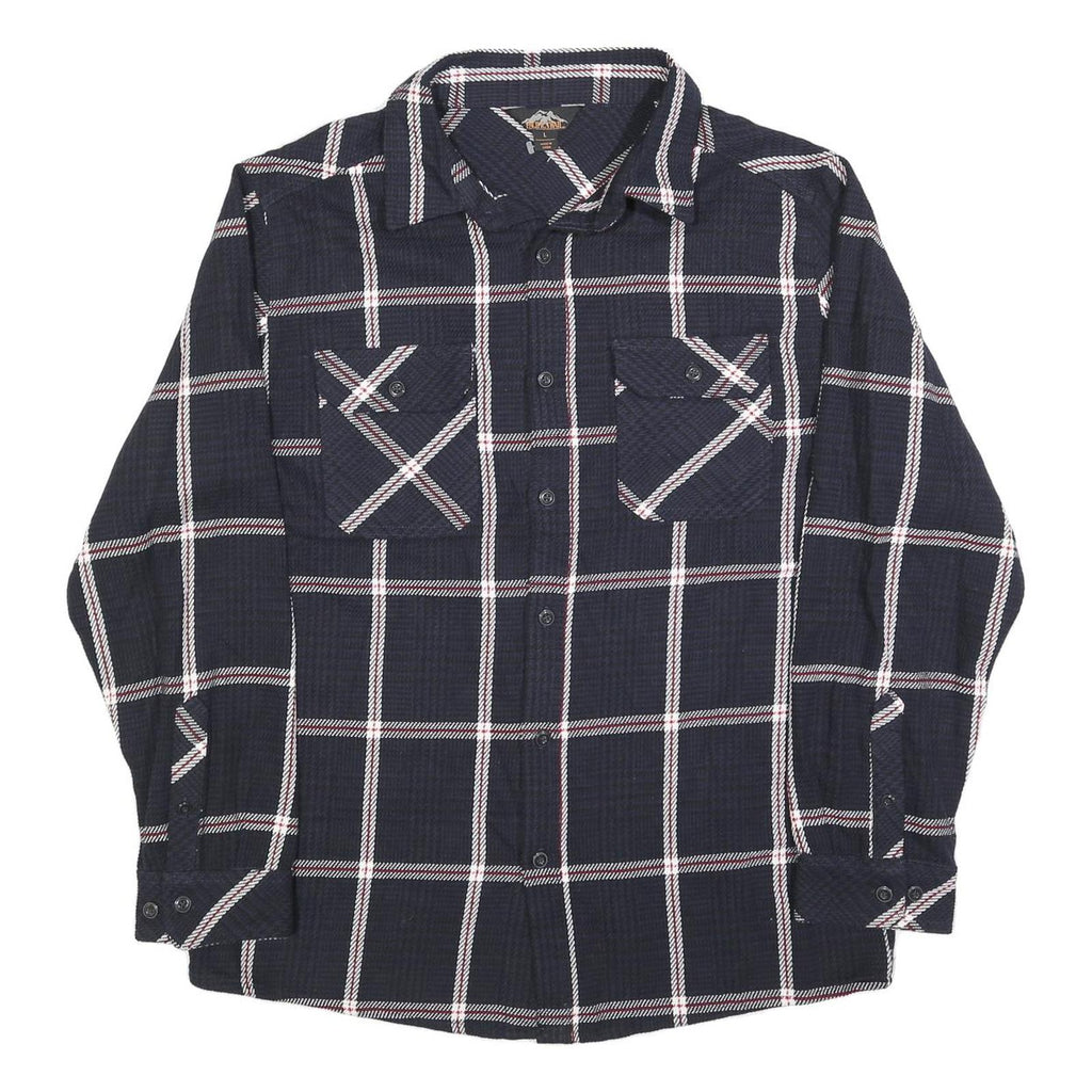 PACIFIC TRAIL Mens Black & White Check Shirt L Long Sleeve Casual Button Front