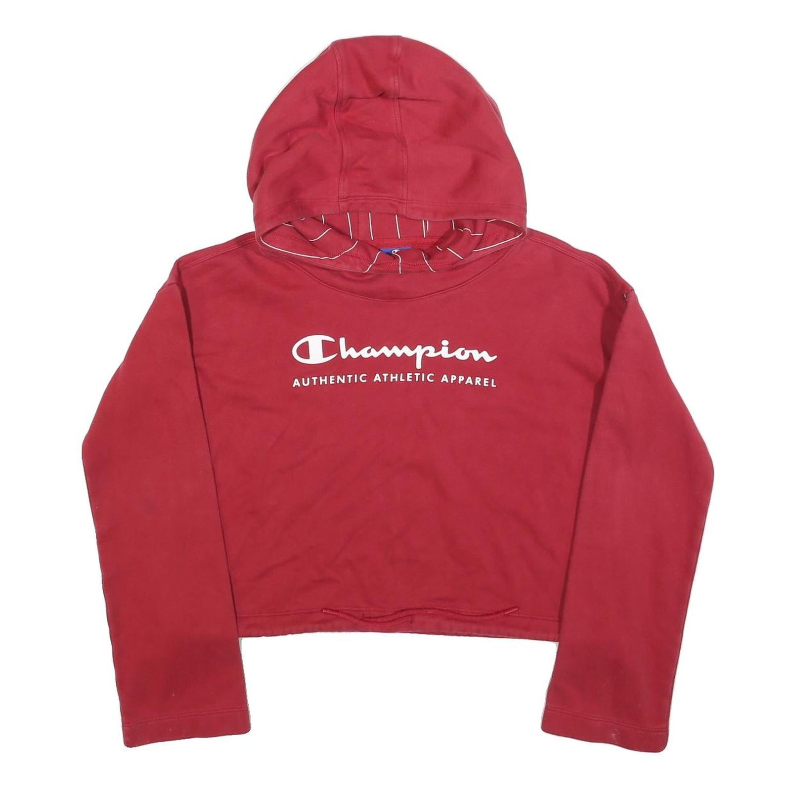 CHAMPION Womens Red Hoodie S Authentic Athletic Apparel Cotton Blend Casual