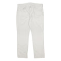 LEVI'S Mens Cotton White Slim Straight Trousers W38 L30 Casual Zip Closure