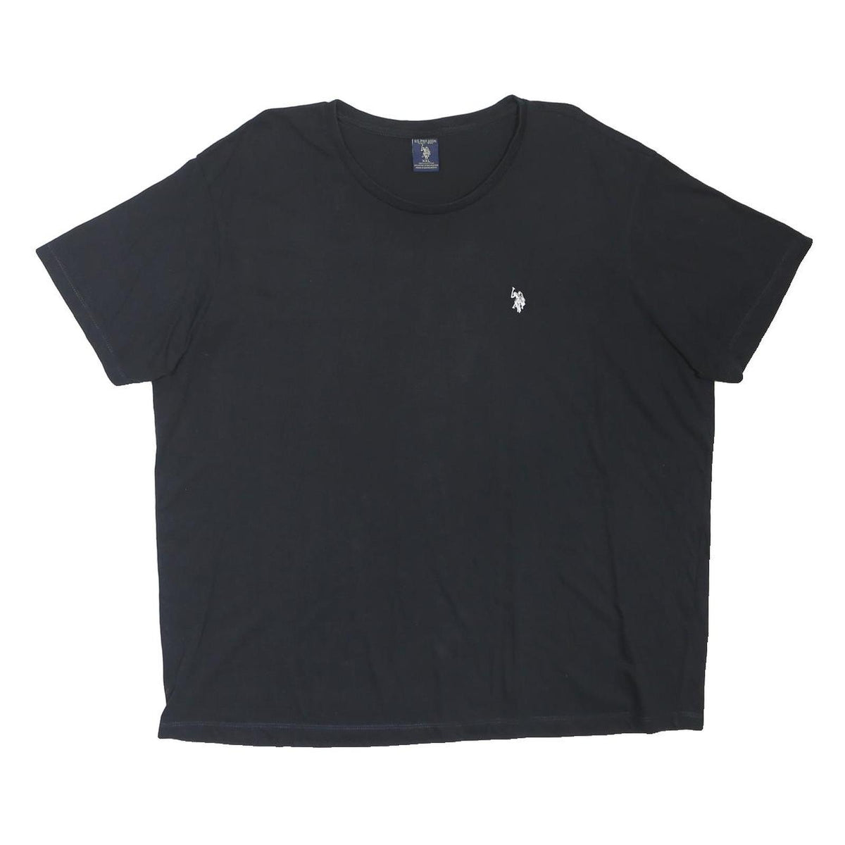 U.S. POLO ASSN Mens Black T-Shirt 2XL Short Sleeve Crew Neck Classic Cotton