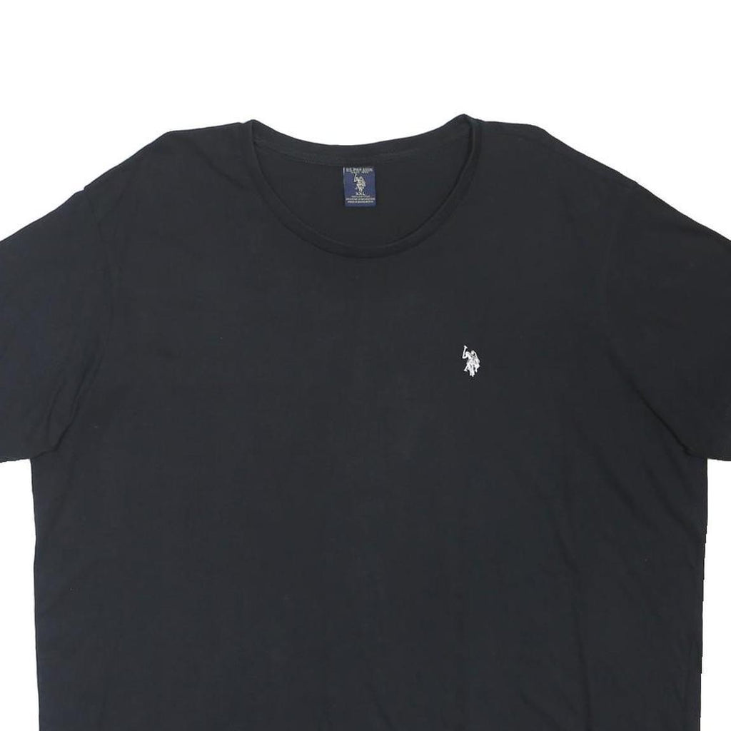 U.S. POLO ASSN Mens Black T-Shirt 2XL Short Sleeve Crew Neck Classic Cotton