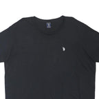 U.S. POLO ASSN Mens Black T-Shirt 2XL Short Sleeve Crew Neck Classic Cotton