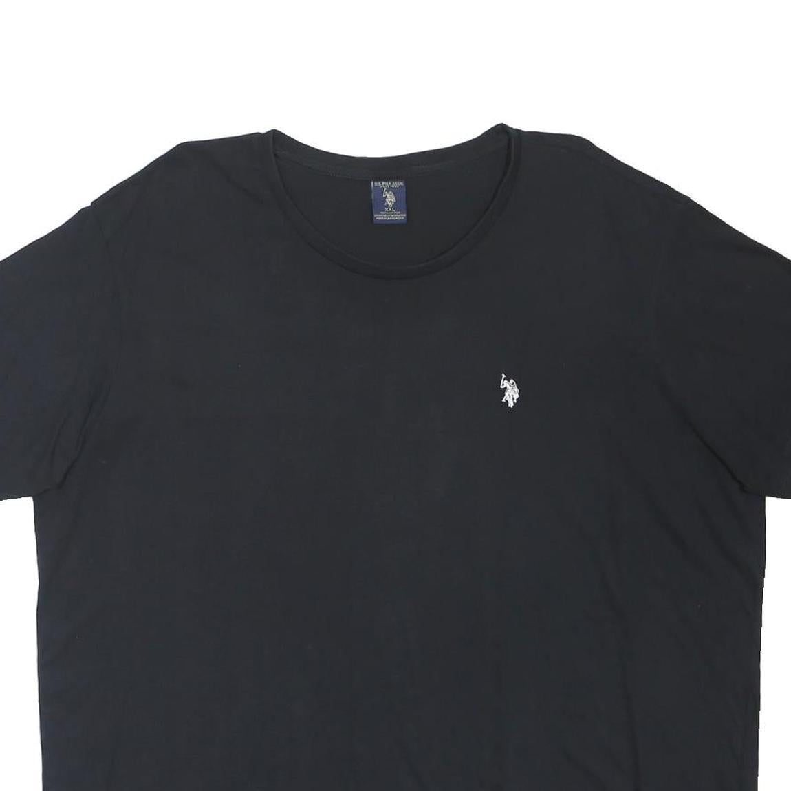 U.S. POLO ASSN Mens Black T-Shirt 2XL Short Sleeve Crew Neck Classic Cotton